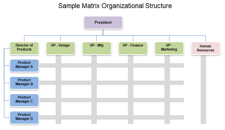 Matrix Organizational Structure Chart