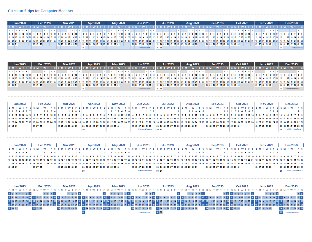 Calendar Strip Template