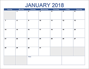 Free Monthly Calendar Template