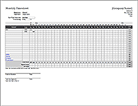 Thumbnail - Monthly Timesheet Template