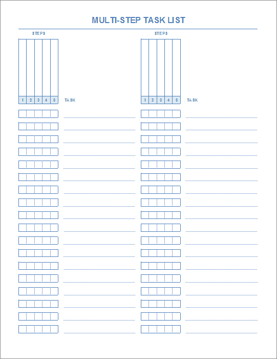 Multi-Step Task List Template