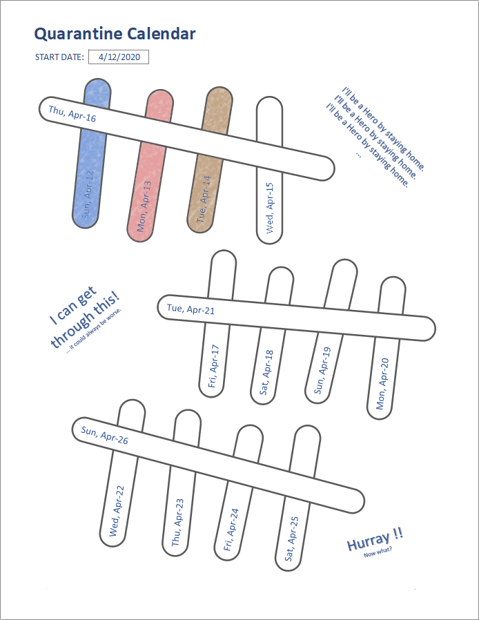 Quarantine Calendar