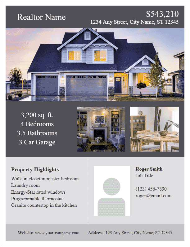 Real Estate Flyer Template - Full Page