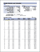 Simple Interest Loan Calculator