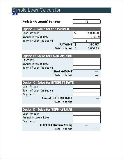 Simple Loan Calculator