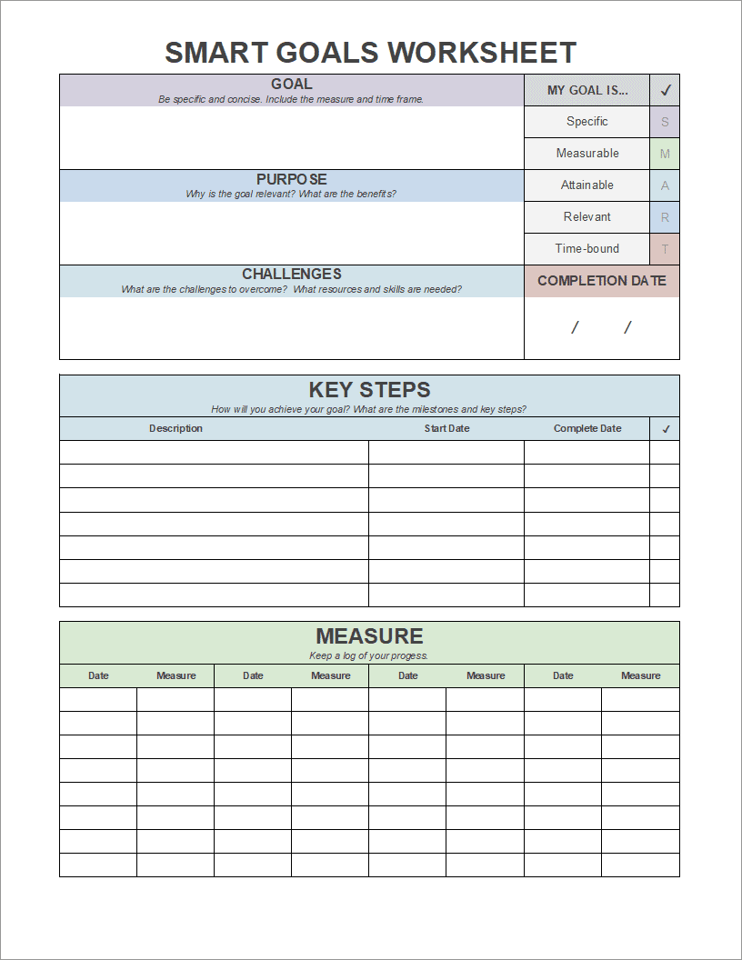 SMART Goals Template