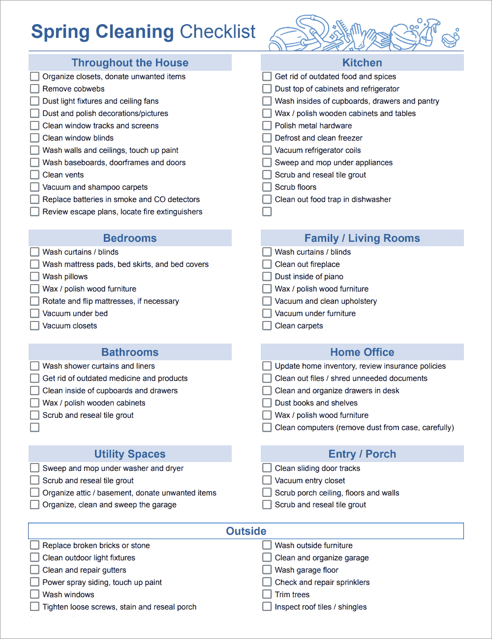 Spring Cleaning Template