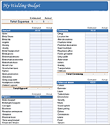 Wedding Budget Worksheet