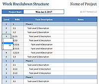 Thumbnail - Work Breakdown Structure Template