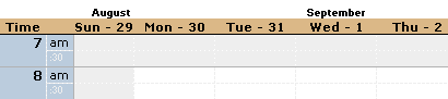 Work Week Displaying Dates