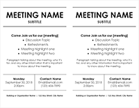 Meeting Flyer - 2- Per Page