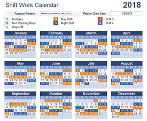 Shift Work Calendar